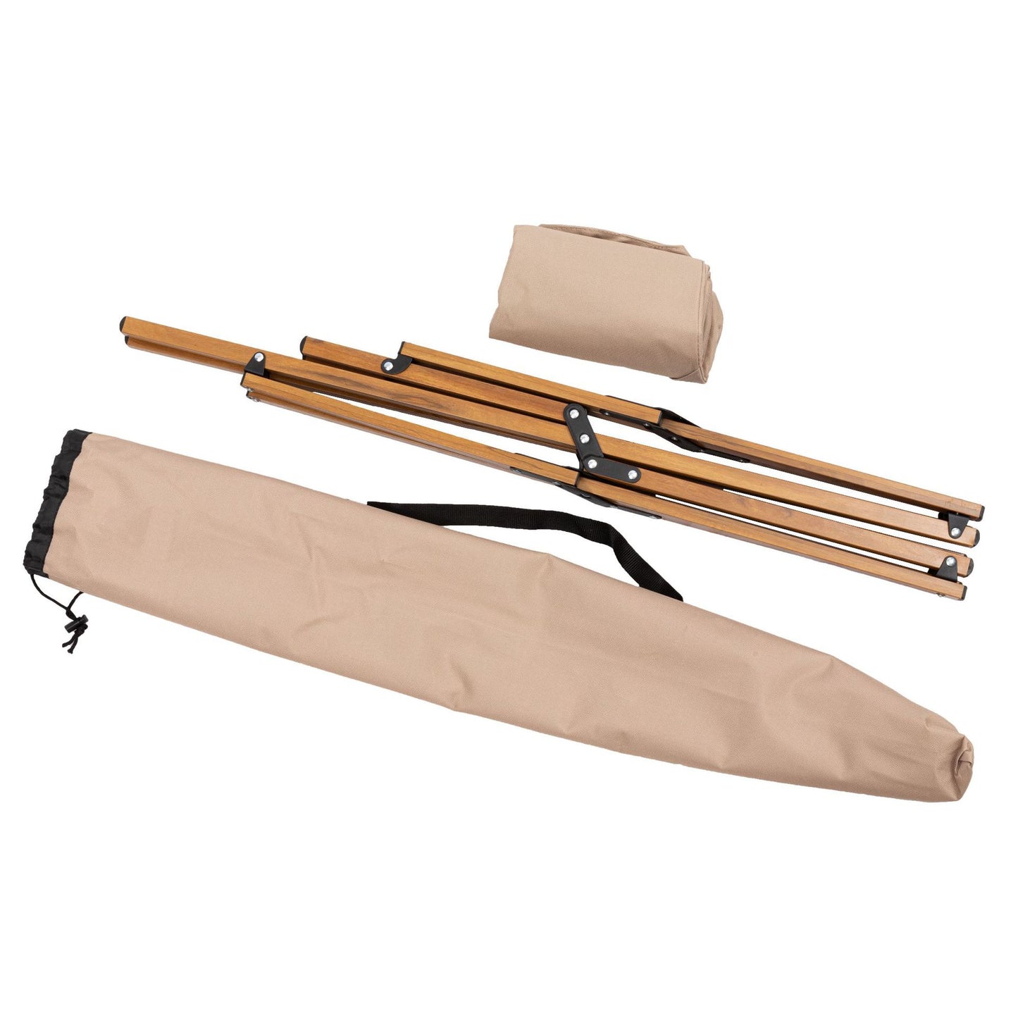 Portable Folding Wooden Grain Aluminum Pipe Camping Chair