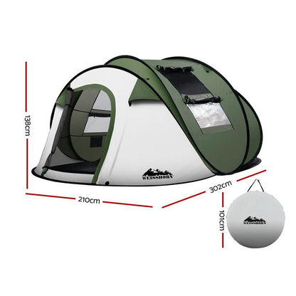 Weisshorn 5 Person Pop-Up Camping Dome Tent